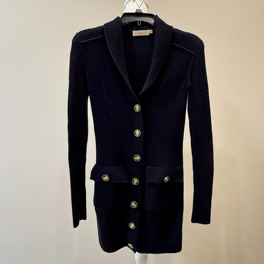 Tory Burch Long Button Sweater XS